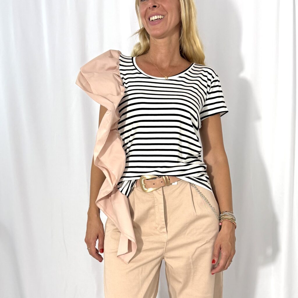 T-shirt righe con Rouges Susy Mix